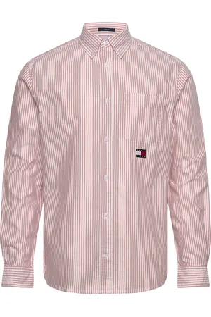 Tommy Hilfiger Tjm Stripe Oxford Shirt Ext Tops Shirts Casual Red