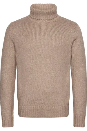 Superdry Brushed Roll Neck Jumper Tops Knitwear Round Necks Beige