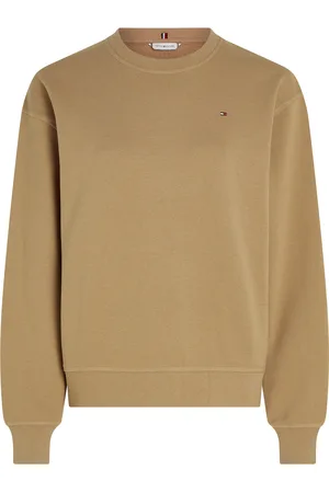 Tommy Hilfiger Reg Flag On Chest Swtshrt Tops Sweatshirts & Hoodies Sweatshirts Beige