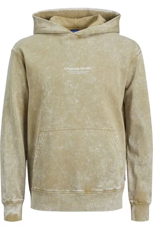 JACK & JONES Jorvesterbro Wash Sweat Hood Aw Jnr Tops Sweatshirts & Hoodies Hoodies Beige Jack & J S
