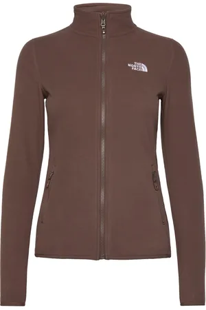 The North Face W 100 Glacier Fz - Eu Sport Sweatshirts & Hoodies Fleeces & Midlayers Brown