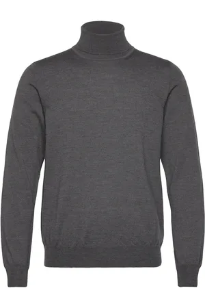 J Lindeberg Kaden Merino Turtle Neck Tops Knitwear Turtlenecks Grey