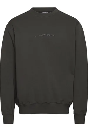 J Lindeberg Callan Logo Crew Neck Tops Sweatshirts & Hoodies Sweatshirts Black