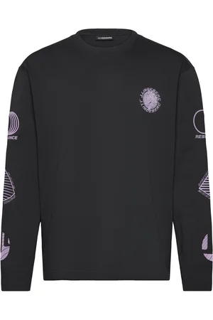 J Lindeberg Walsh Ls Print T-Shirt Tops T-Langærmet Skjorte Black