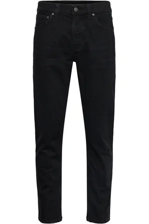 Nudie Jeans Solid Ollie Black Steel Designers Jeans Regular Black