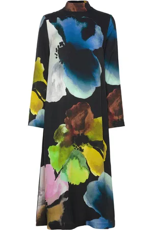 STINE GOYA Long Sleeve Midi Dress, 2263 Dry Vi Designers Maxi Dress Multi/patterned