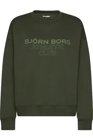 Björn Borg Borg Boyfriend Crew Sport Women Sport Clothing Sport Sweatshirts & Hoodies Sport Sweatshirts Khaki Green