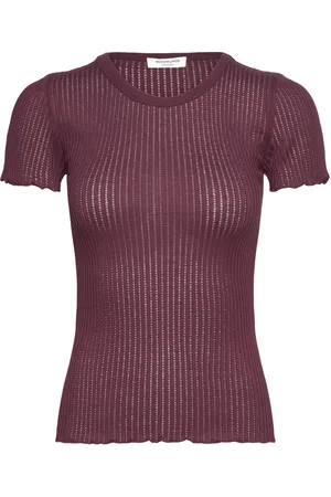 Rosemunde Rwbelize Ss O-Neck T-Shirt Tops T-shirts & Tops Short-sleeved Burgundy