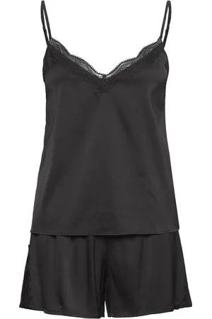 Rosemunde Rhjasmine Woven Nightset Pyjamas Nattøj Black