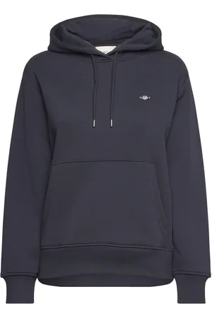 GANT Shield Hoodie Tops Sweatshirts & Hoodies Hoodies Navy