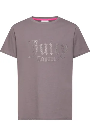 Juicy Couture Diamante Fitted Tee Tops T-Kortærmet Skjorte Purple
