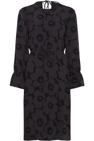 Marimekko Lahjat Unikko Knælang Kjole Grey