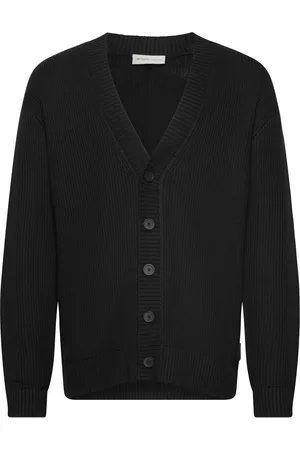 TOM TAILOR Relaxed Structure Cardigan Tops Knitwear Cardigans Black