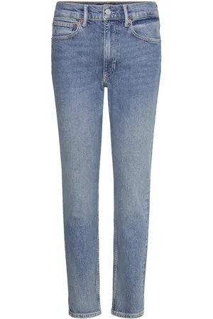 Ralph Lauren Mid-Rise Super-Slim Jean Bottoms Jeans Skinny Blue