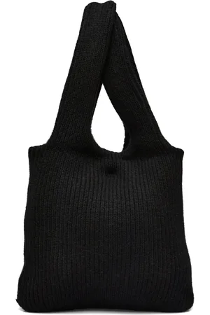 Davida Cashmere Knitted Tote Bag Bags Totes Black
