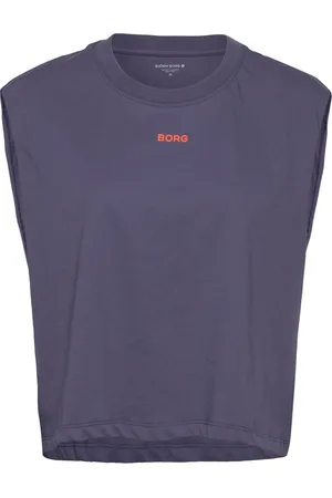 Björn Borg Borg Cropped Tank Sport Women Sport Clothing Sports Tops & T-shirts Sport Crop Tops Sport Sleeveless Crop Tops Navy