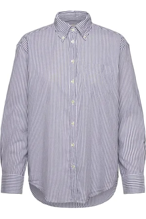GANT Rel Luxury Oxford Striped Bd Shirt Tops Shirts Long-sleeved Blue