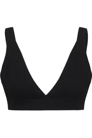 Davida Cashmere Bralette Tops Crop Tops Sleeveless Crop Tops Black