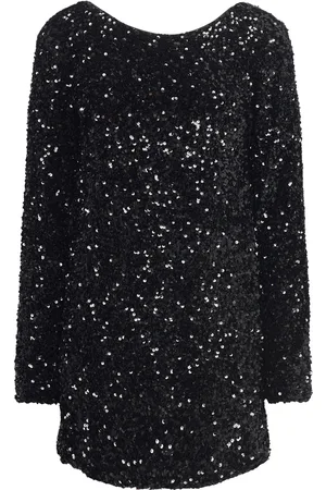 Gina Tricot Loose Sequin Mini Dress Kort Kjole Black