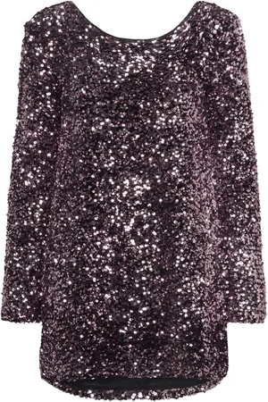 Gina Tricot Loose Sequin Mini Dress Kort Kjole Pink
