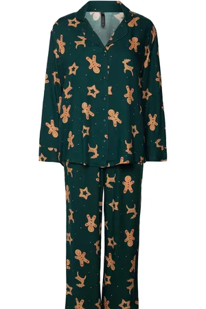 Hunkemöller Pyjama Set Pyjamas Nattøj Green