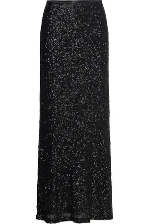 Gina Tricot Sequin Maxi Skirt Skirts Maxi Skirts Black