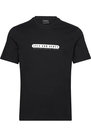 Lyle & Scott Rubberised Graphic T-Shirt Tops T-Kortærmet Skjorte Black