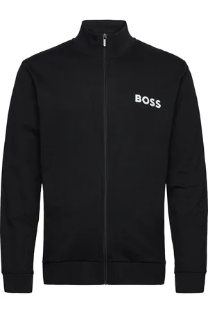 HUGO BOSS Ease Jacket Zip Tops Sweatshirts & Hoodies Sweatshirts Black