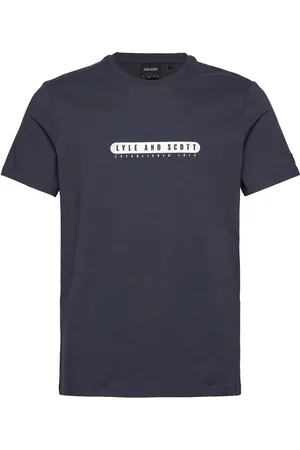 Lyle & Scott Rubberised Graphic T-Shirt Tops T-Kortærmet Skjorte Navy
