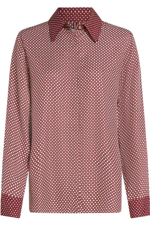 Tommy Hilfiger Fluid Vis Prt Relaxed Ls Shirt Tops Shirts Long-sleeved Burgundy