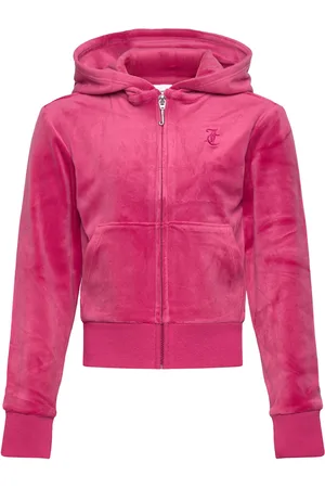 Juicy Couture Tonal Zip Through Hoodie Tops Sweatshirts & Hoodies Hoodies Pink