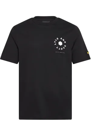 Lyle & Scott Football Wheel Graphic T-Shirt Tops T-Kortærmet Skjorte Black