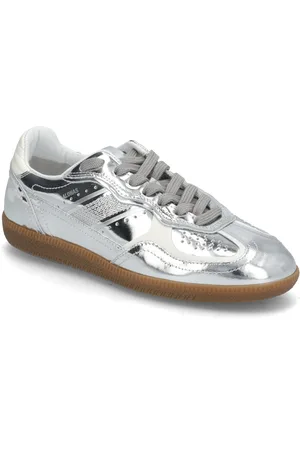 ALOHAS Tb.490 Rife Shimmer Silver Cream Leather Sneakers Low-top Sneakers Silver
