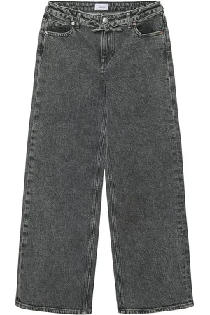 VERO MODA Vmtessa Hr Wide Belt Jeans Ra206 Girl Bottoms Jeans Wide Jeans Grey
