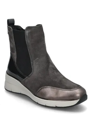 Tamaris Women Boots Shoes Boots Ankle Boots Ankle Boots Flat Heel Grey