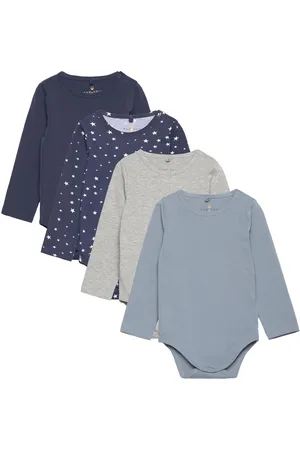 The New Tnsbbaby Boys Basic L_S Body Multi Pack Bodies Long-sleeved Navy