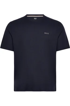 HUGO BOSS Waffle T-Shirt Tops T-Kortærmet Skjorte Navy