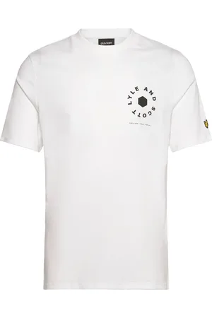 Lyle & Scott Football Wheel Graphic T-Shirt Tops T-Kortærmet Skjorte White