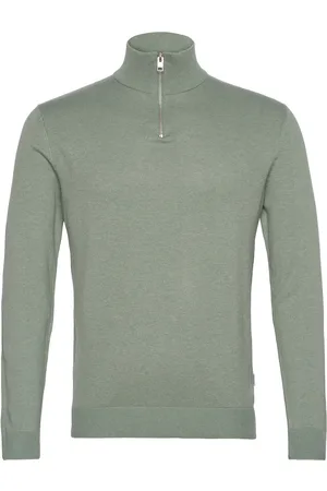 JACK & JONES Jjeemil Knit Half Zip Noos Tops Knitwear Half Zip Jumpers Green Jack & J S