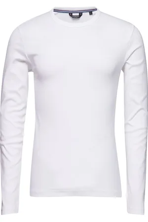 Lindbergh Basic Tee O-Neck L/S Tops T-Langærmet Skjorte White