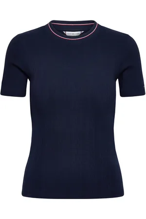 Tommy Hilfiger Rwb Slim Tee Ss C-Nk Tops T-shirts & Tops Short-sleeved Navy