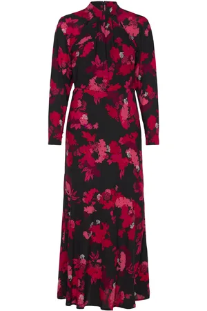 French Connection Foliage Chiara Tie Knot Nk Drs Maxikjole Festkjole Black