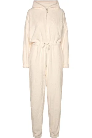 Hunkemöller Fleece Sie Pyjamas Nattøj Cream
