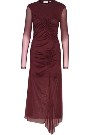 Gestuz Messigz Ls Long Dress Maxikjole Festkjole Burgundy