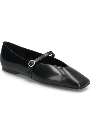 MANGO Ballerinas With Strap Jewel Detail Ballerinasko Ballerinaer Black