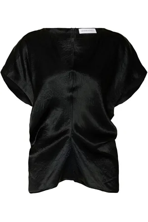 SELECTED Slfelise Ss Top Tops Blouses Short-sleeved Black