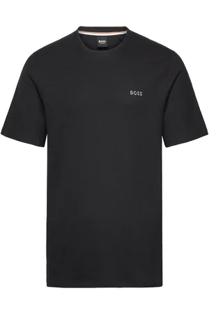 HUGO BOSS Waffle T-Shirt Tops T-Kortærmet Skjorte Black
