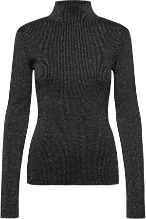Benetton Turtle Neck Sw. L/S Tops Knitwear Turtleneck Grey