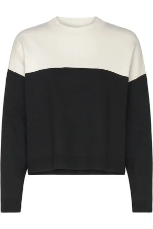 MANGO Two-T Sweater With Perkins Neck Tops Knitwear Jumpers Black