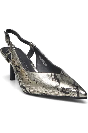 Sofie Schnoor Rubysw Shoe Shoes Sling Backs Heeled Slingbacks Gold